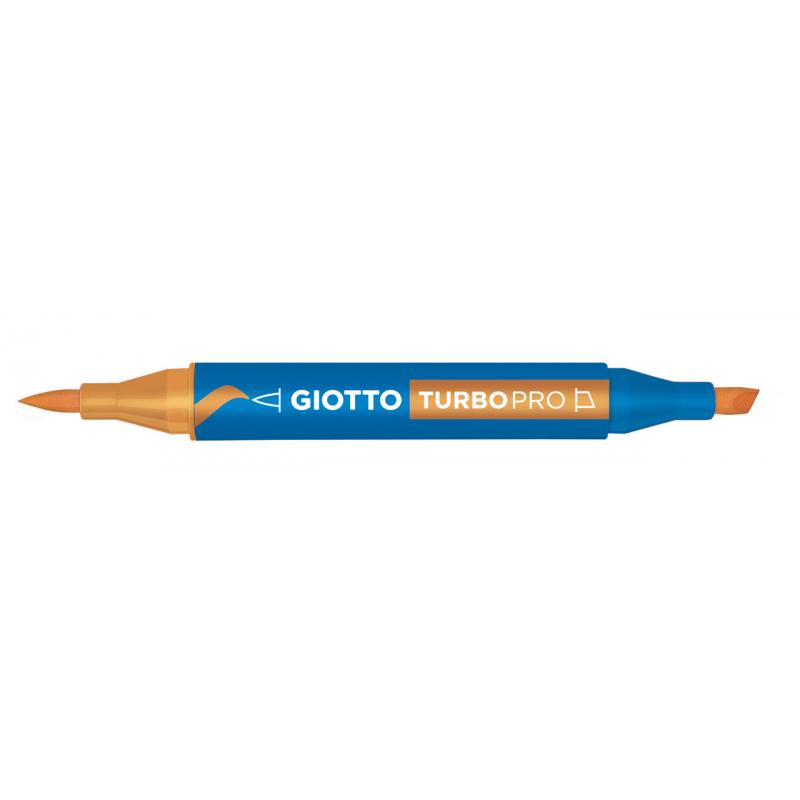 Giotto Turbo Pro Dual Nib Felt Tip Pen - Medium Orange