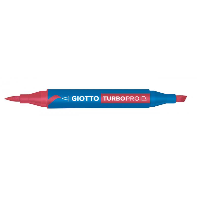 Giotto Turbo Pro Dual Nib Felt Tip Pen - Red