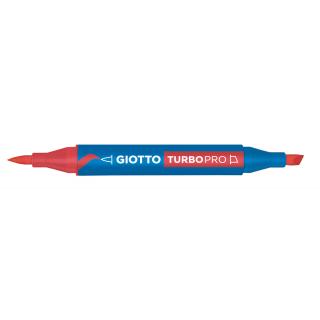 Giotto Turbo Pro Dual Nib Felt Tip Pen - Carmine Red