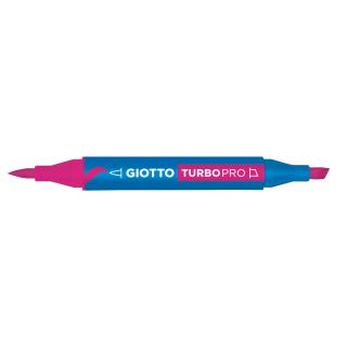 Giotto Turbo Pro Dual Nib Felt Tip Pen - Magenta