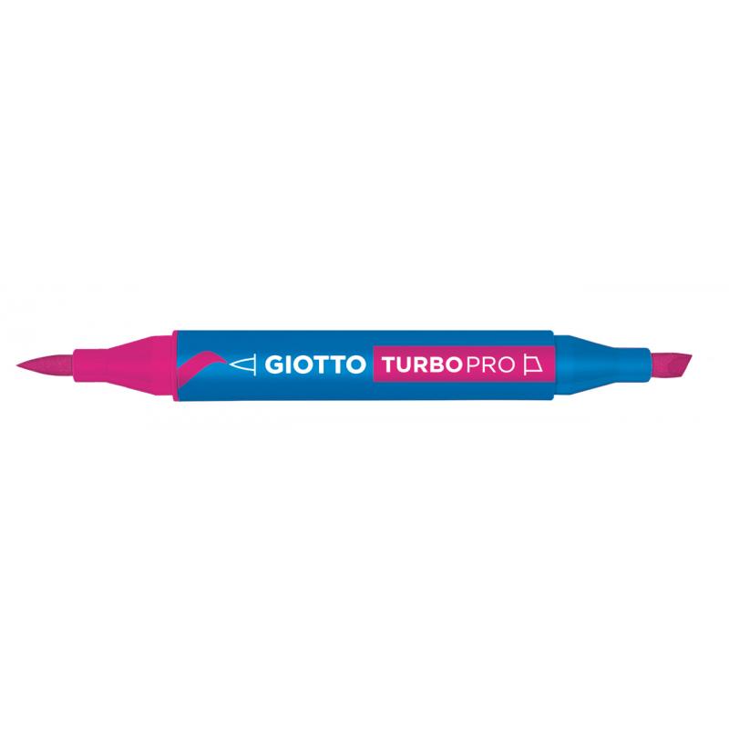 Giotto Turbo Pro Dual Nib Felt Tip Pen - Magenta