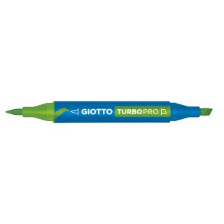 Giotto Turbo Pro Dual Nib Felt Tip Pen - Green