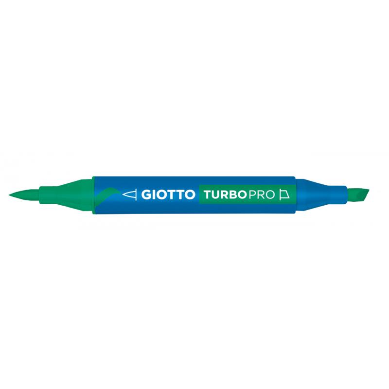 Giotto Turbo Pro Dual Nib Felt Tip Pen - Emerald Green
