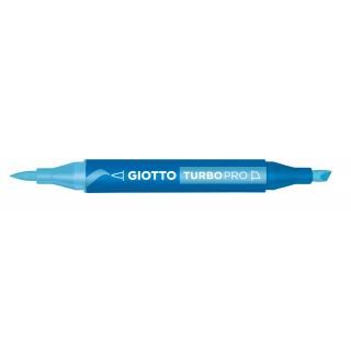 Giotto Turbo Pro Dual Nib Felt Tip Pen - Sky Blue