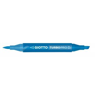 Giotto Turbo Pro Dual Nib Felt Tip Pen - Cobalt Blue