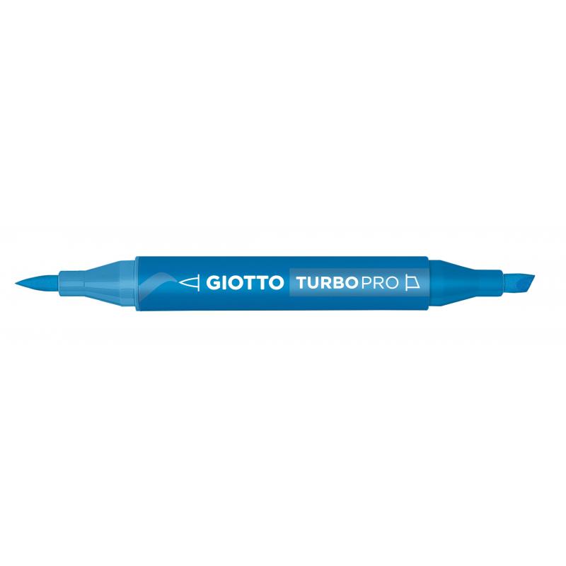 Giotto Turbo Pro Dual Nib Felt Tip Pen - Cobalt Blue