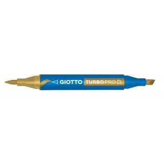 Giotto Turbo Pro Dual Nib Felt Tip Pen - Natural Sienna