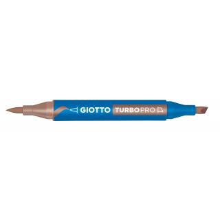 Giotto Turbo Pro Dual Nib Felt Tip Pen - Brown