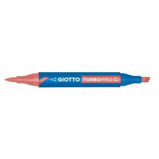 Giotto Turbo Pro Dual Nib Felt Tip Pen - Salmon