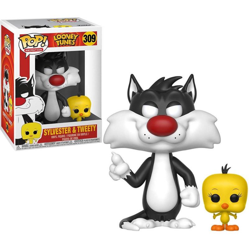 Funko POP! Animation: Looney Tunes - 309 Sylvester and Tweety Vinyl Figures 10cm