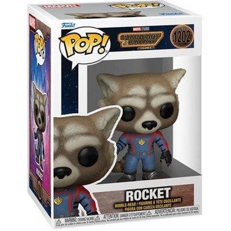 Funko Pop! Marvel: Guardians of the Galaxy Vol.3 - Rocket #1202 Bobble-Head Vinyl Figure