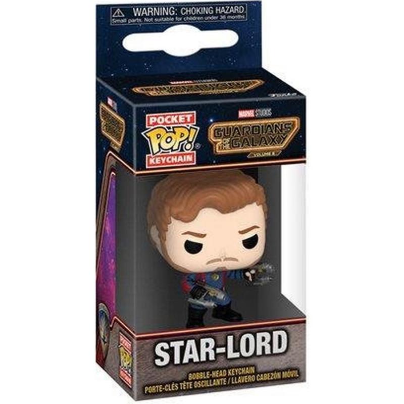 Funko Pocket Pop! Marvel: Guardians of The Galaxy Vol.3 - Star-Lord BobbleHead Vinyl Figure Keychain