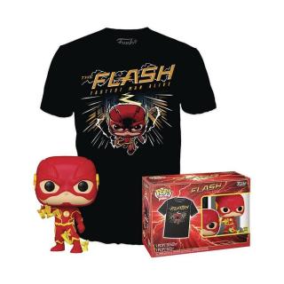 Funko Pop! & Tee (Adult): DC The Flash Fastest Man Alive - The Flash (Glows in the Dark) Vinyl Figur