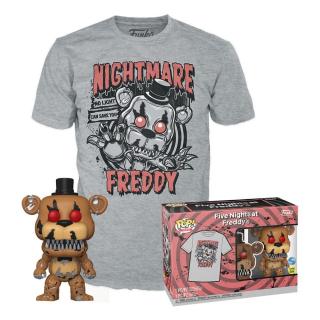 Funko Pop! & Tee (Adult): Five Nights at Freddy's - Nightmare Freddy Vinyl Figure & T-Shirt (M)