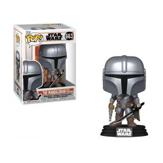 Funko Pop! Disney Star Wars: The Mandalorian - The Mandalorian with Darksaber #663 Bobble-Head