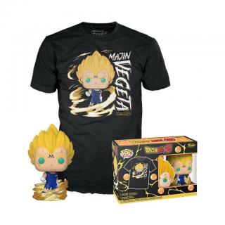 Funko Pop! & Tees (Adult): Dragon Ball Z - Majin Vegeta (Glows in the Dark) Vinyl Figure and T-Shirt