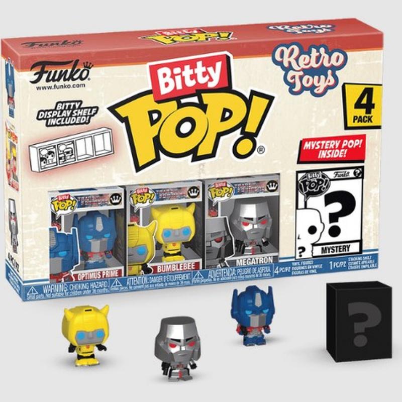 Retro Toys Bitty POP! Vinyl Figure 4-Pack Transformers (Optimus Prime, Bumblebee, Megatron) 2,5 cm