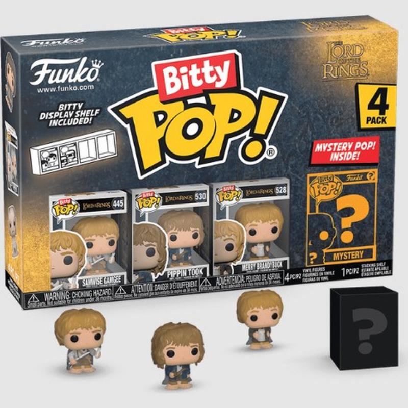 Funko Bitty Pop! 4-Pack: The Lord of the Rings - Samwise, Pippin, Merry + Mystery Vinyl Figures