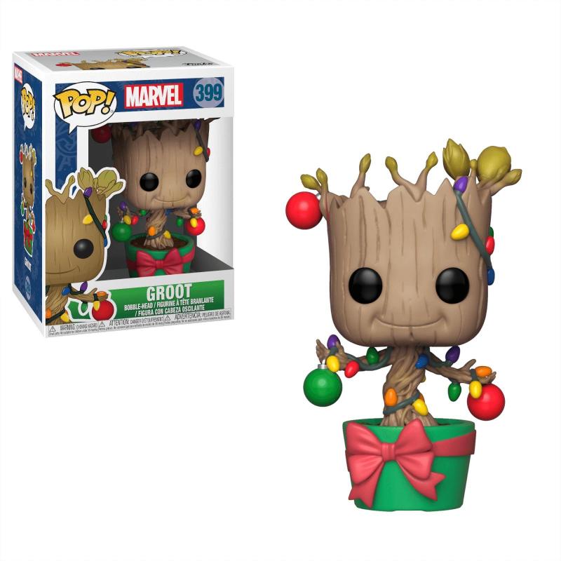 Funko POP! Marvel Comics: Marvel Holiday Vinyl Bobble-Head Groot (Lights & Ornaments) 9 cm #399
