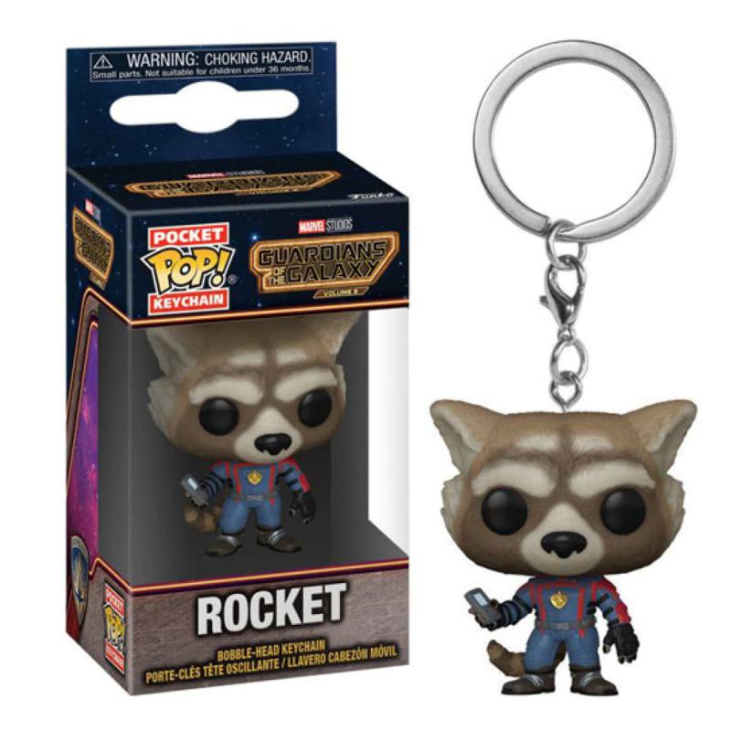 Funko Pocket Pop!: Marvel Guardians of The Galaxy Volume3 - Rocket Bobble-Head Vinyl Figure Keychain