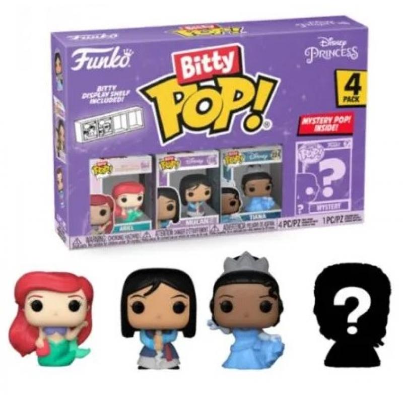 Funko Bitty Pop! 4-Pack: Disney Princesses - Ariel, Mulan, Tiana and Mystery Vinyl Figures