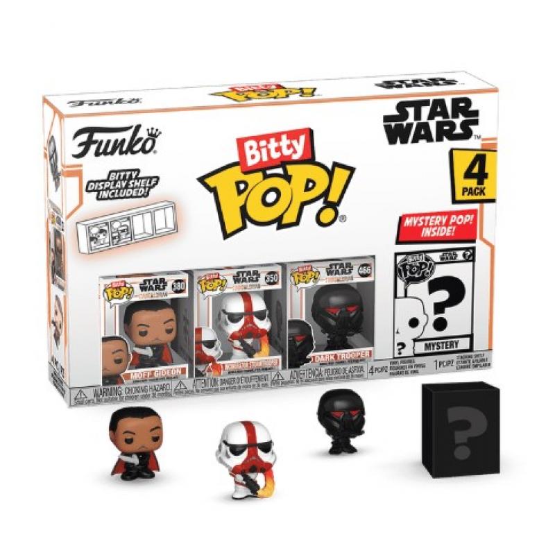Funko Bitty Pop! Star Wars: Moff Gideon, Incinerator Stormtrooper, Dark Trooper & Mystery 2,5 cm
