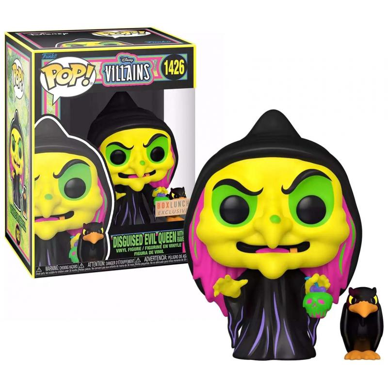 Funko POP! Snow White Vinyl Figure Disguised Evil Queen w Raven (Black Light) Special Edition #1426