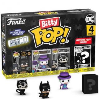 Funko Bitty Pop! 4-Pack DC: Batman 85th - Batman, Joker, Catwoman and Mystery Vinyl Figures