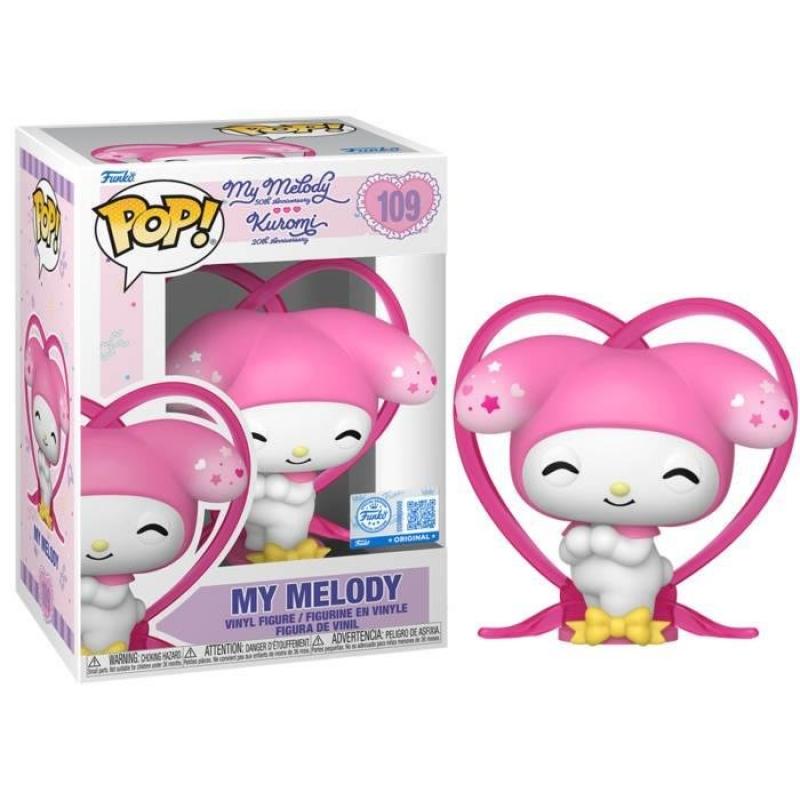 Funko Pop! Sanrio: Hello Kitty (50th) Kuromi (20th) - My Melody (with Ribbon) (Special Edit.) #109