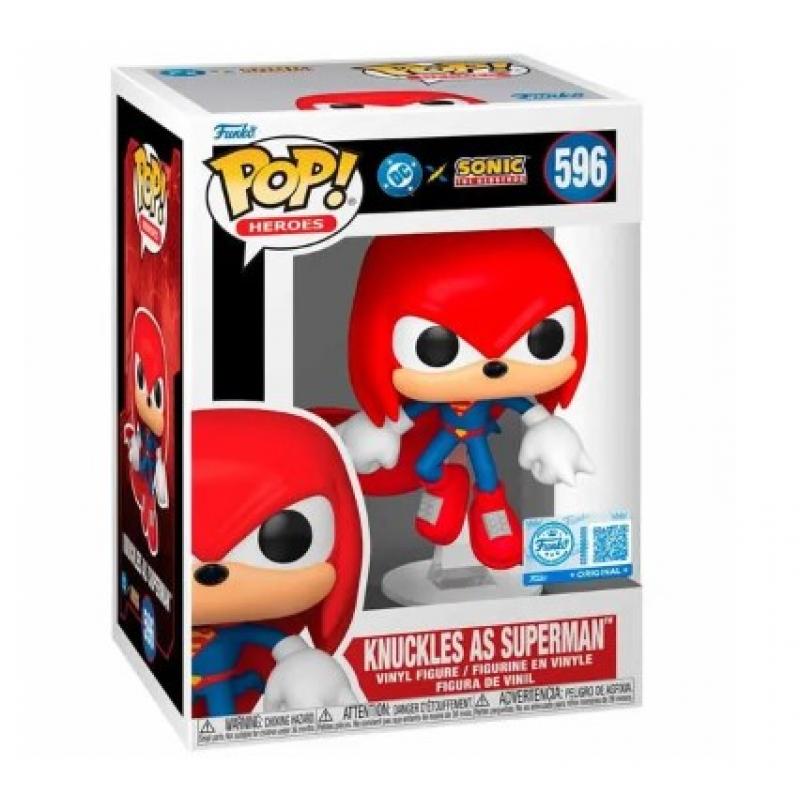 Funko POP! Heroes DC x Sonic the Hedgehog Knuckles as Superman 9 cm #596 (Special Edition)