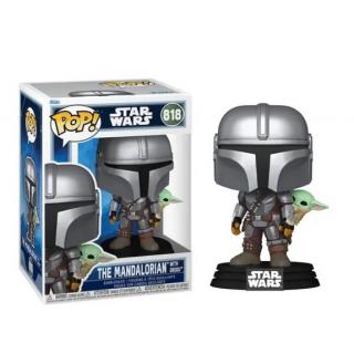 Funko POP! Star Wars: The Mandalorian and Grogu Vinyl Figure The Mandalorian with Grogu 9 cm #818