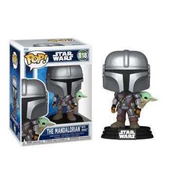 Funko POP! Star Wars: The Mandalorian and Grogu Vinyl Figure The Mandalorian with Grogu 9 cm #818