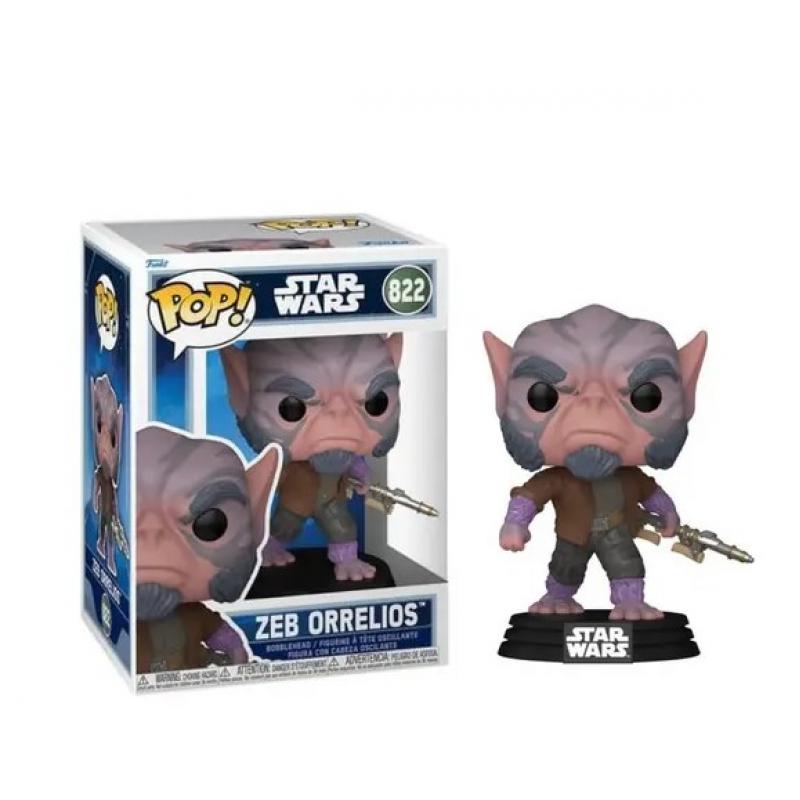Funko POP! Star Wars: The Mandalorian and Grogu Vinyl Bobblehead Figure Zeb Orrelios 9 cm #822