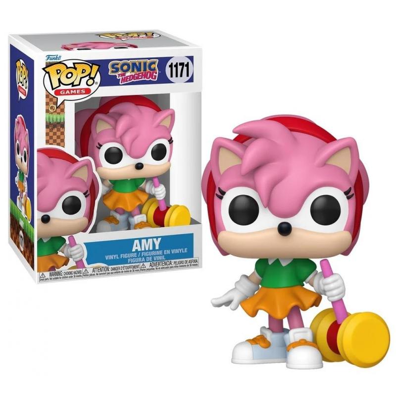 Funko POP! Games Sonic - The Hedgehog Vinyl Figures Amy Rose with Piko Hammer 9 cm #1171