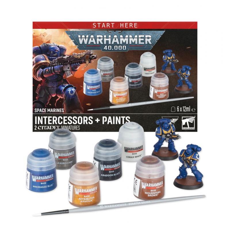 Warhammer 40.000: Space Marines Intercessors + Paints