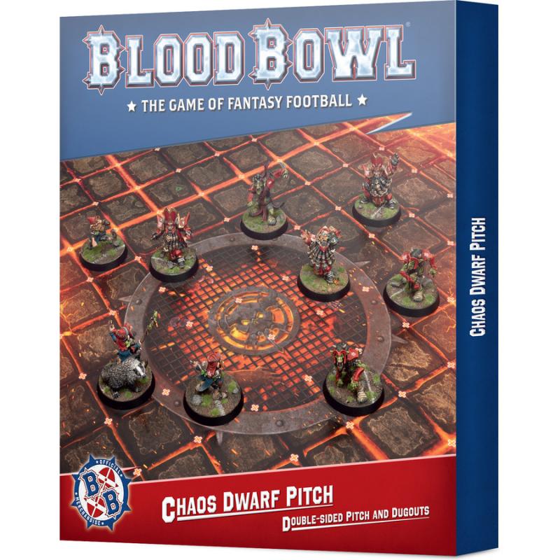 Chaos Dwarf Team Pitch & Dugouts - Blood Bowl
