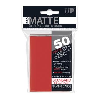 UP - Standard Sleeves - Pro-Matte - Non Glare - Red (50 Sleeves)