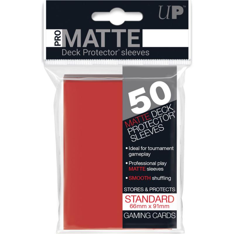 Ultra Pro - Standard Sleeves - Pro-Matte - Non Glare - Red (50 Sleeves)