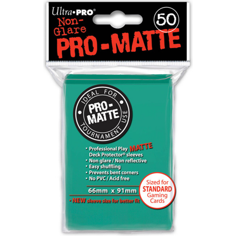 Ultra Pro - Standard Sleeves - Pro-Matte - Non Glare - Aqua (50 Sleeves)