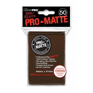 UP - Standard Sleeves - Pro-Matte - Non Glare - Brown (50 Sleeves)