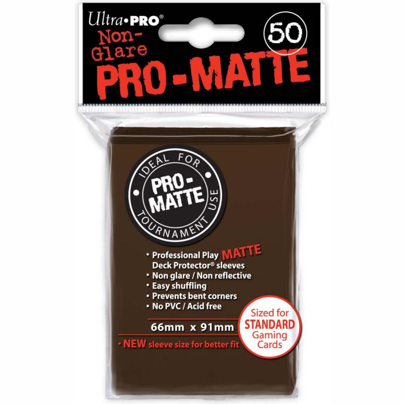 Ultra Pro - Standard Sleeves - Pro-Matte - Non Glare - Brown (50 Sleeves)