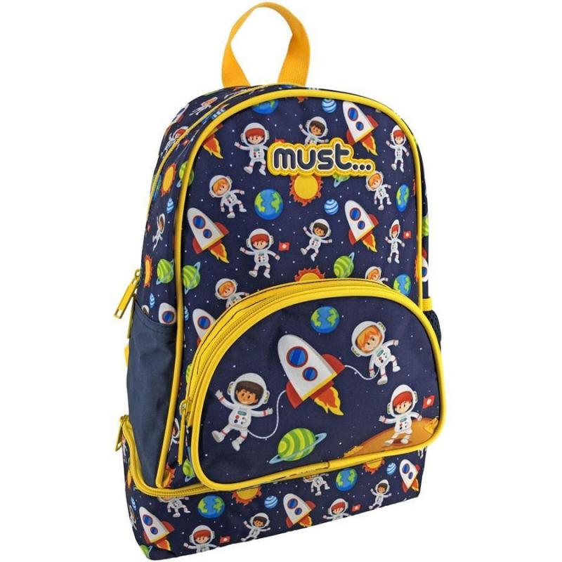 Must Τσάντα Πλάτης Νηπίου 25x14x36 εκ. με Ισοθερμική Θήκη Φαγητού Space