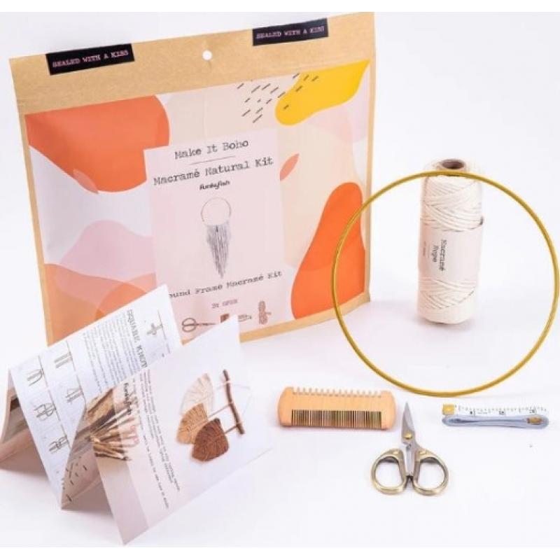Funky Fish DIY Macrame Kit - Round Metal Frame