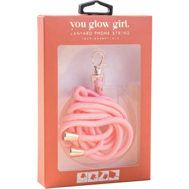 Funkyfish Phone String Pink Gold You Glow Girl