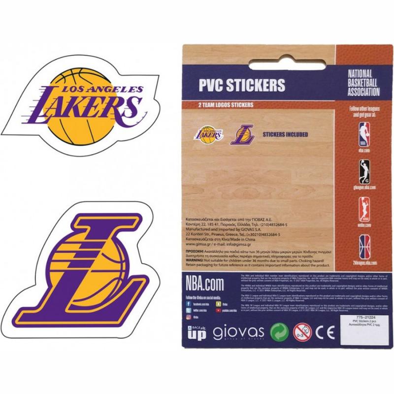 Los Angeles Lakers - PVC Stickers NBA 2 Logos Team