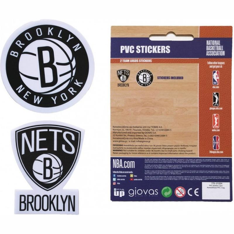 Brooklyn Nets - PVC Stickers NBA 2 Logos Team