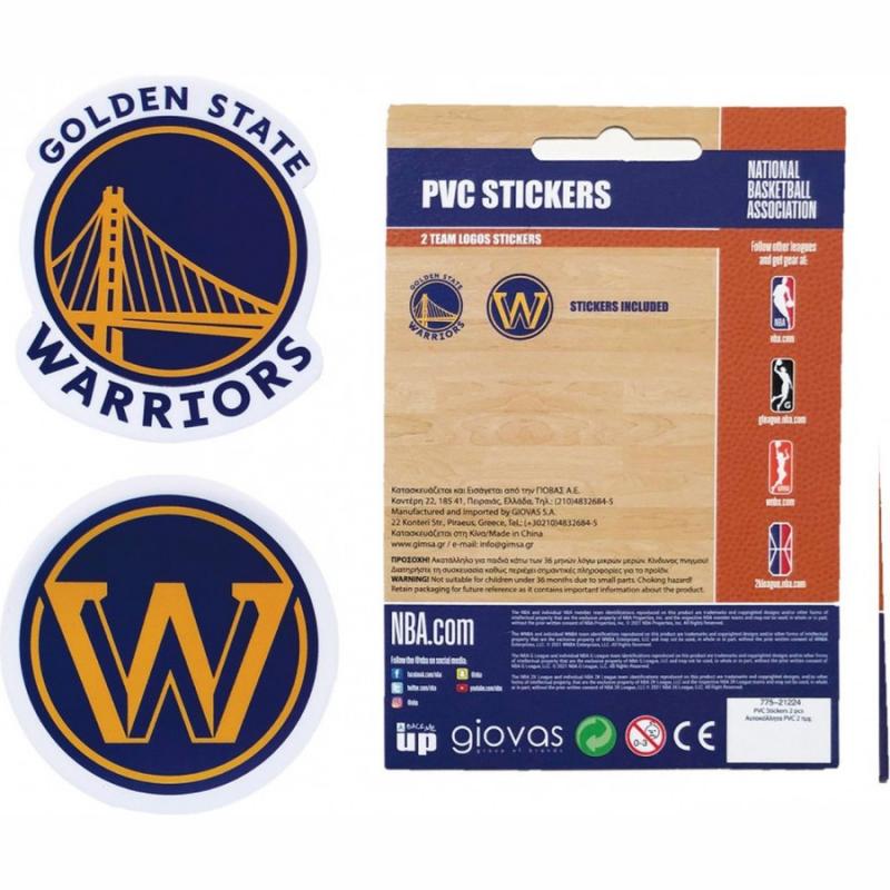 Golden State Warriors - PVC Stickers NBA 2 Logos Team