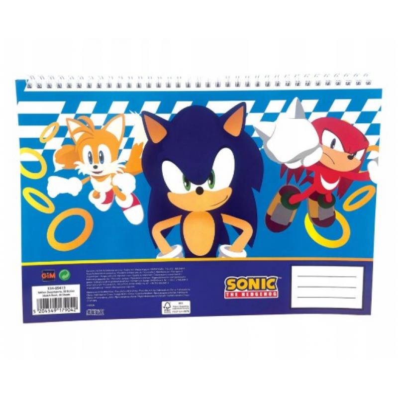Gim Μπλοκ Ζωγραφικής Α4 30 φ. Sonic the Hedgehog