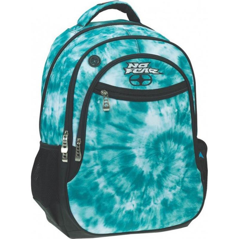 Back Me Up Σακίδιο Οβάλ No Fear Tie Dye Turquoise and White