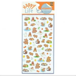 Gim Puffy Stickers Capybara Bath Time
